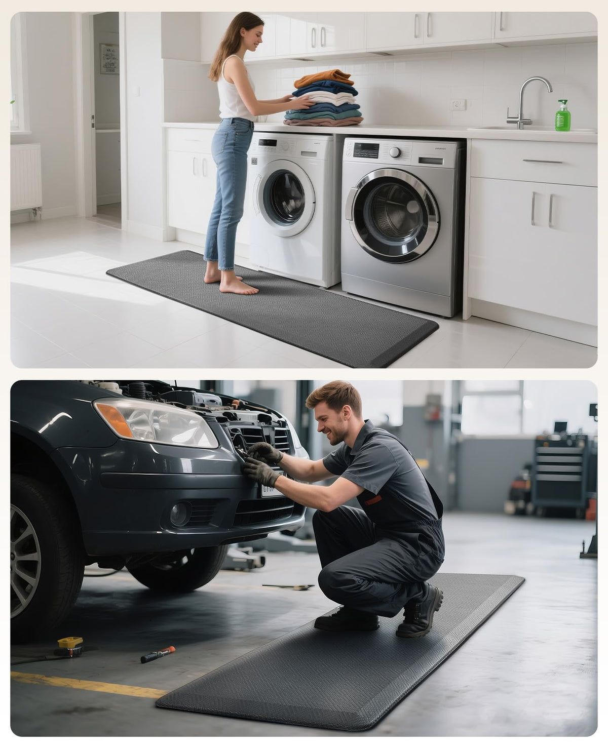 Ophanie kitchen mat care friendly wipe clean after use