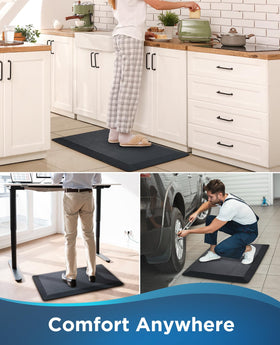 Ophanie kitchen mat durable foam-core cushions feet during extended standing