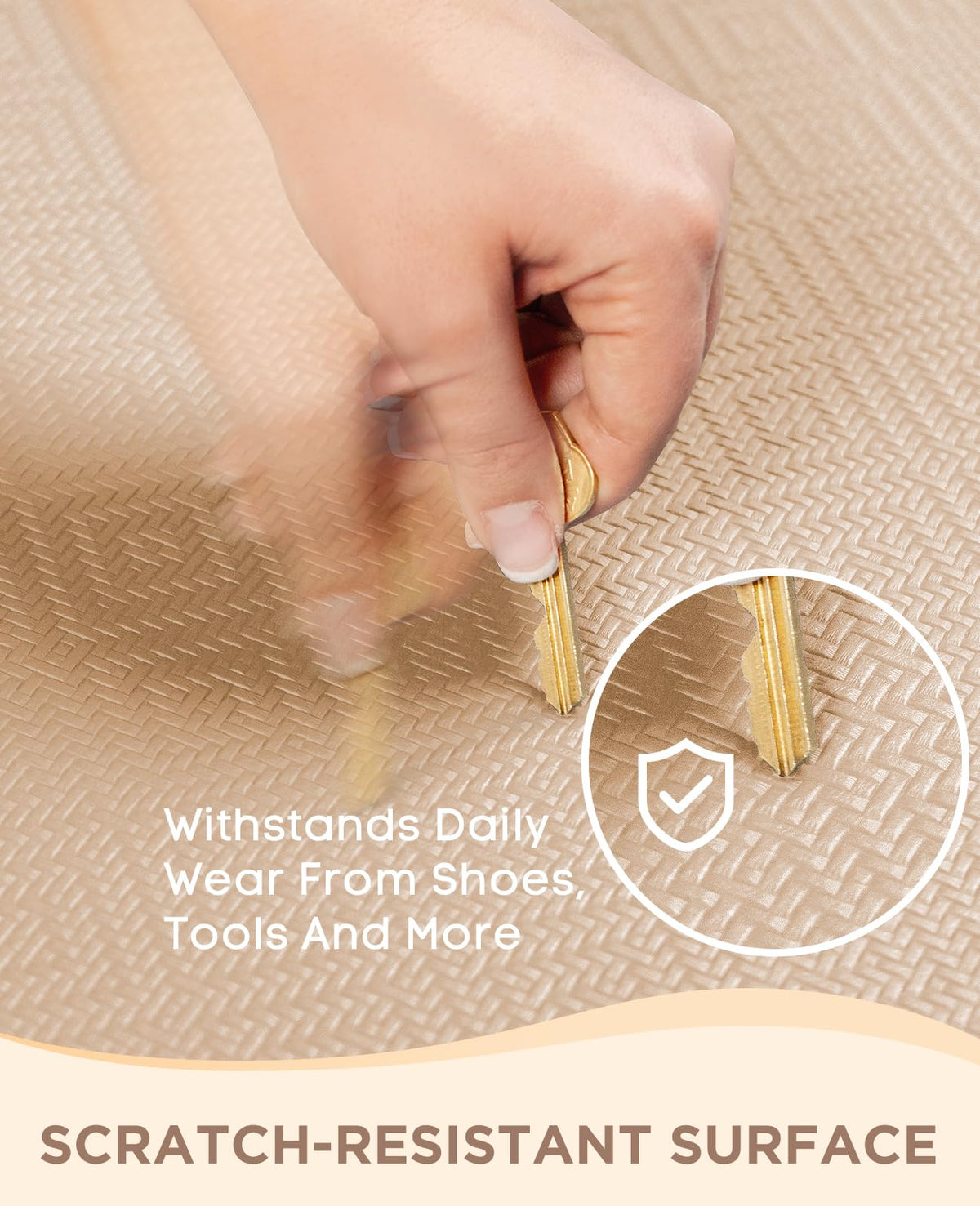 Ophanie Kitchen Mat slip-resistant backing stays in place