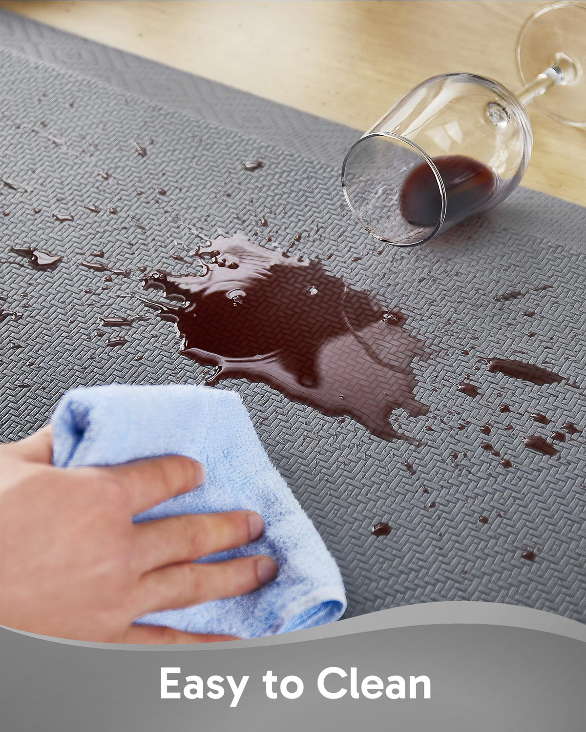 Ophanie mat surface repels moisture with waterproof texture for kitchen use.