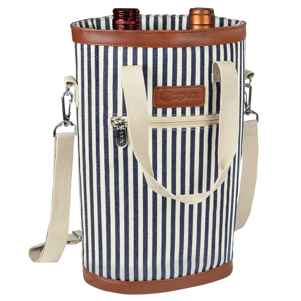 OPUX insulated leakproof wine cooler bag keeps bottles cold during trips