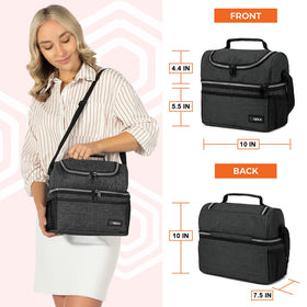 OPUX lower deck stores meals with ice packs for all-day freshness.