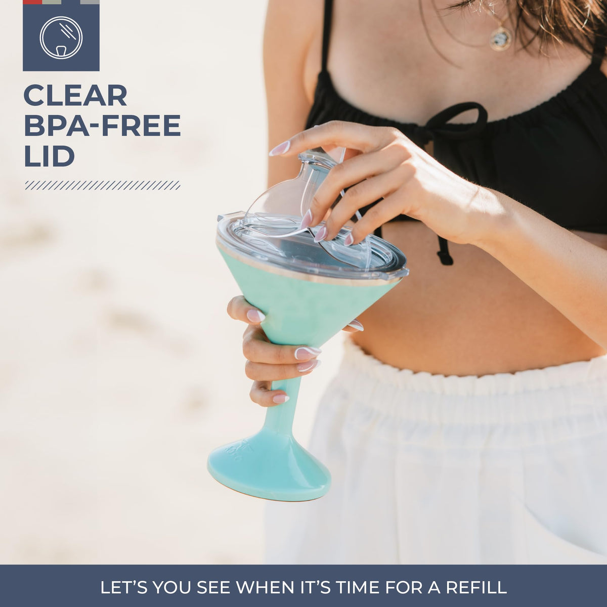 ORCA Tini 13oz martini glass dishwasher-safe for easy cleaning.