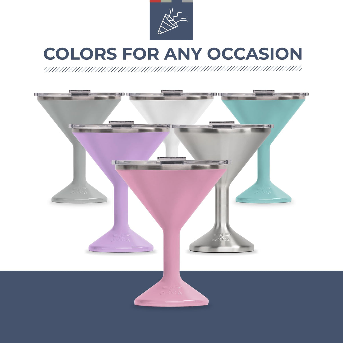 ORCA Tini 13oz martini glass on a picnic setup.