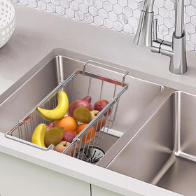 Orgneas hanging freezer basket slides side to side for easy access.