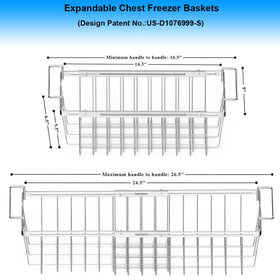 Orgneas stainless steel construction offers sturdy, durable freezer organization.