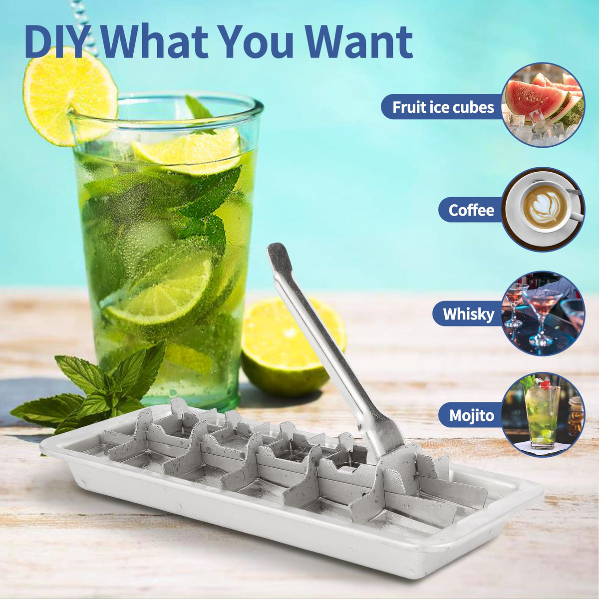ORKBE vintage-inspired-design ice tray with retro look