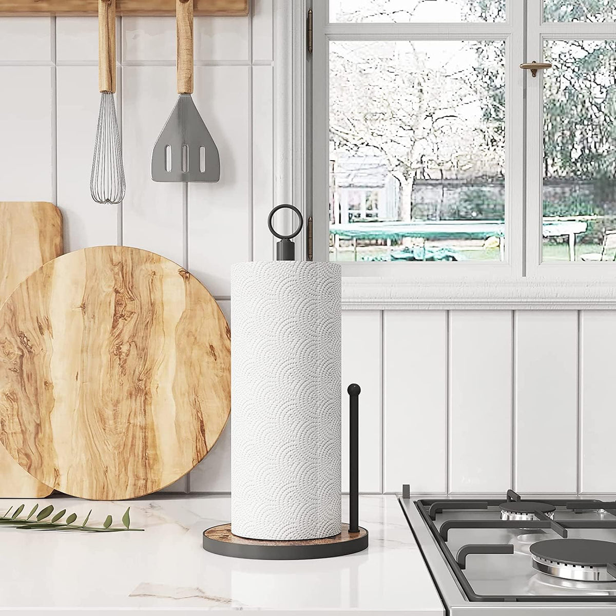 OROPY farmhouse-style base adds rustic charm to any kitchen counter.