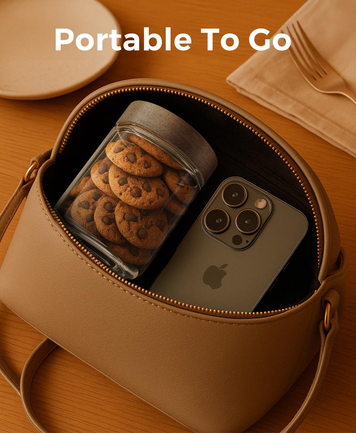 Osfel jars stored with snacks and spices showcasing versatile storage