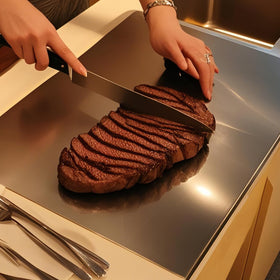 OTAVILEM kneading board provides stability for dough, bread, and pastry work.