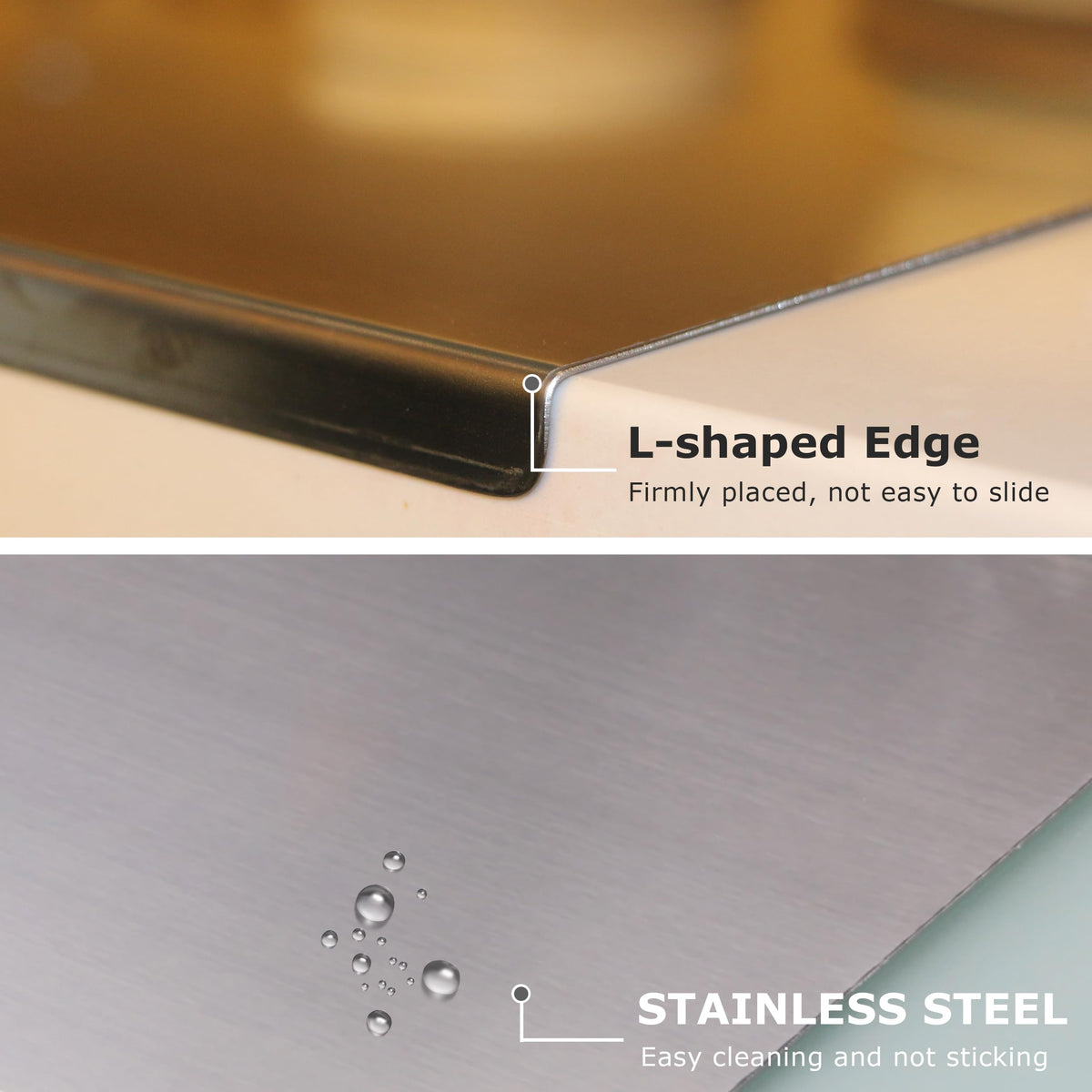 OTAVILEM hygienic stainless steel surface cleans quickly with a rinse.