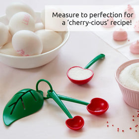 OTOTO Mon Cherry measuring spoons are BPA-free and dishwasher safe for easy cleanup