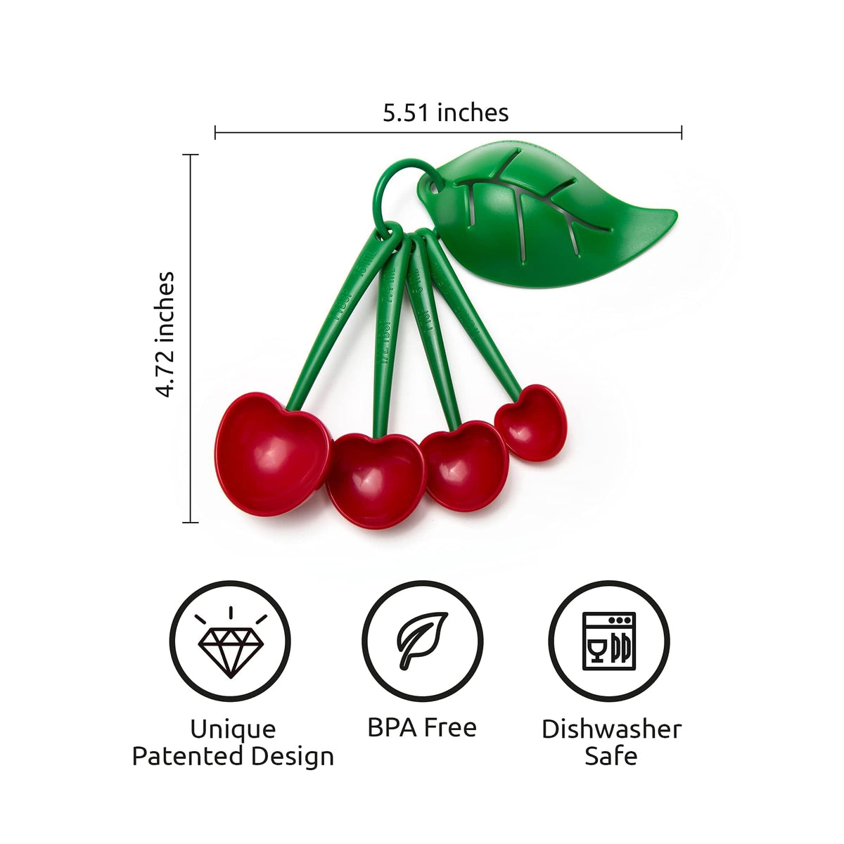 OTOTO Mon Cherry measuring spoons in use measuring spices precisely