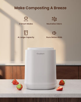 Ouaken carbon filter for odor control keeps your kitchen smelling fresh during composting.