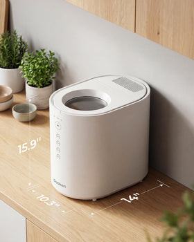 Ouaken OK-255 odor-filter area minimizes smells during kitchen composting.