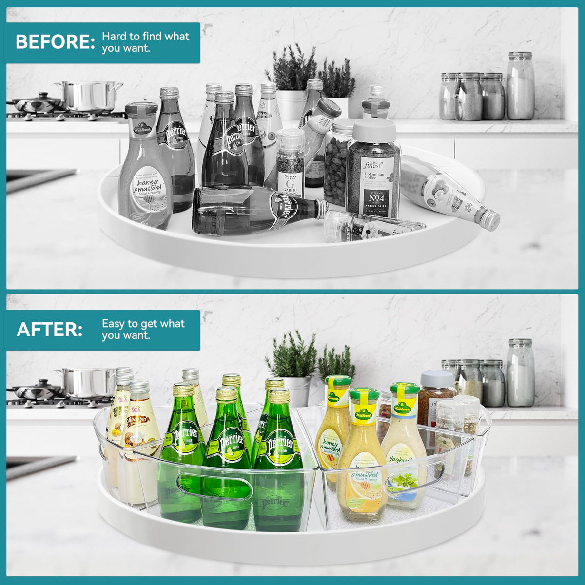Oubonun bin with built-in handle for easy pull-out access.