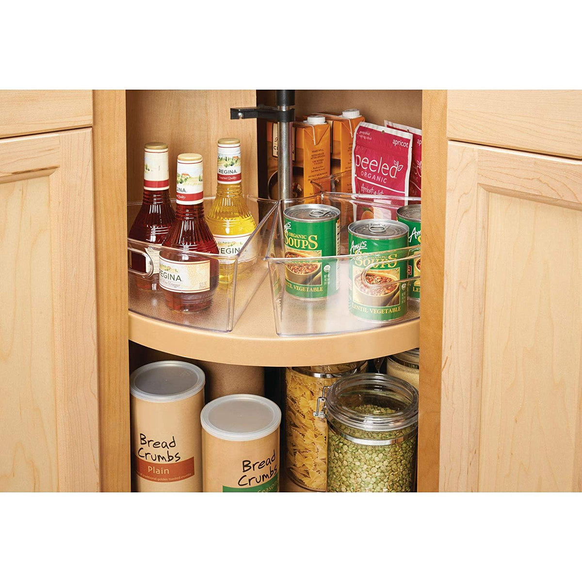 Oubonun cabinet organization in action demonstrates efficient use of six bins.