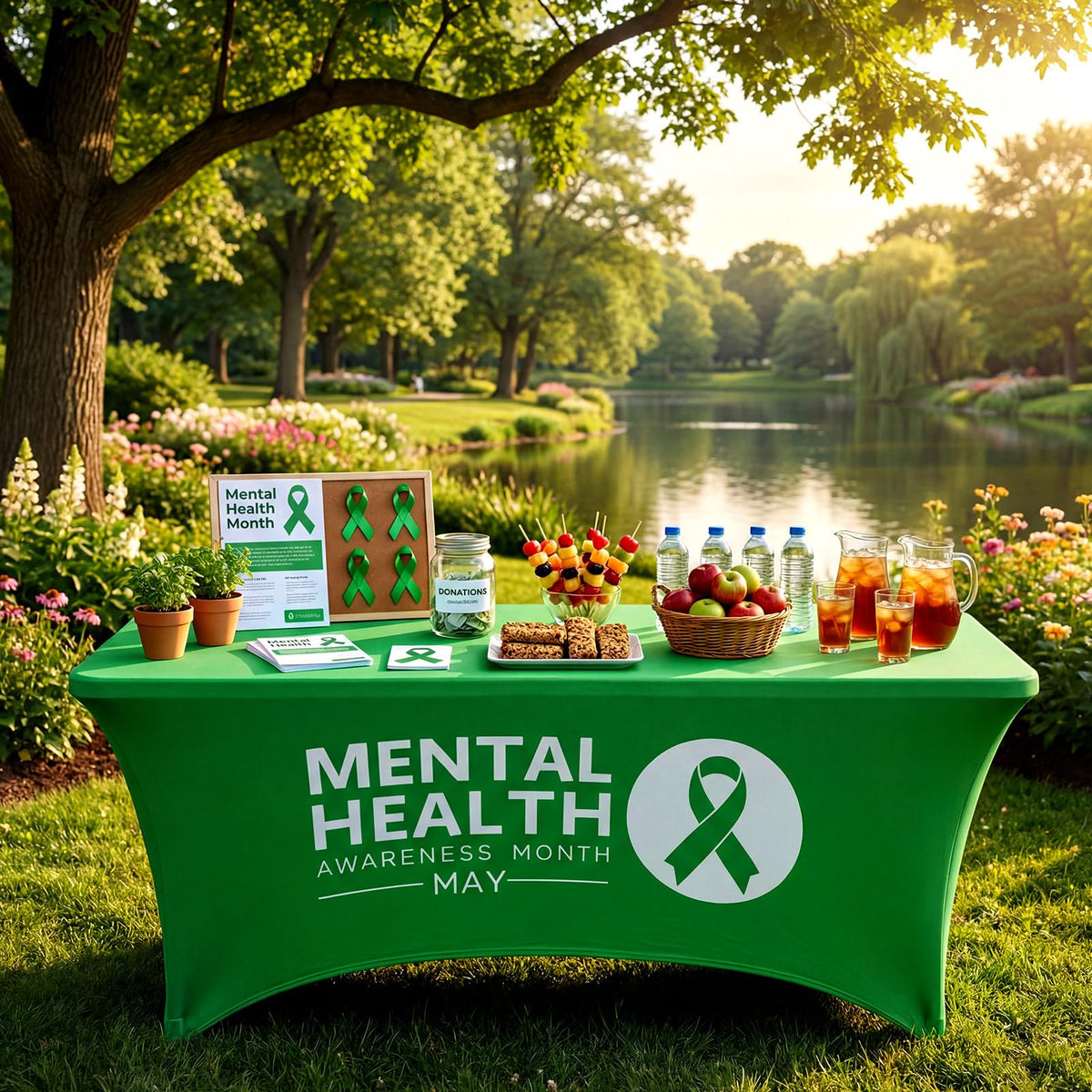 Oudain awareness campaign tablecloth supports solidarity at events