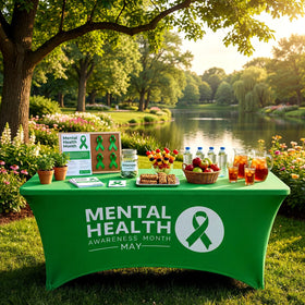 Oudain awareness campaign tablecloth supports solidarity at events