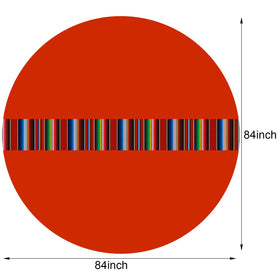 Oudain striped serape design tablecloth adds vibrant color to festivities