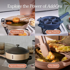 Our Place Always Pan 2.0 modular lid with moisture lock and venting control.