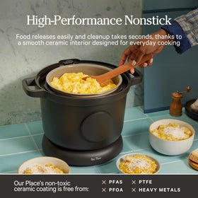 Our Place Dream Cooker auto steam release in action for safe, hands-free operation