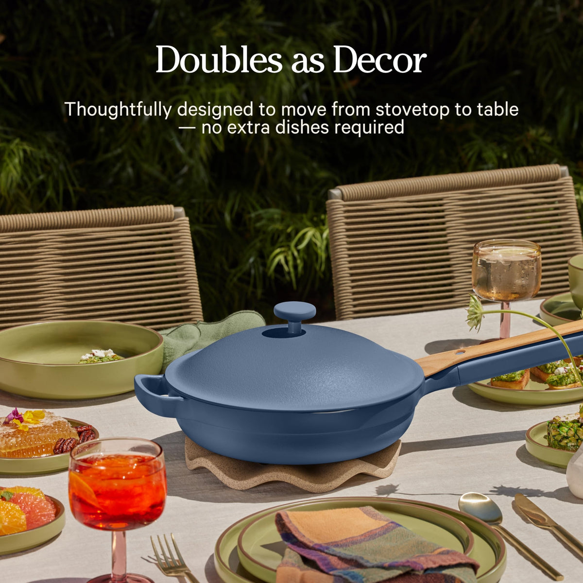 Our Place Large Always Pan wide cooking surface ideal for sautéing