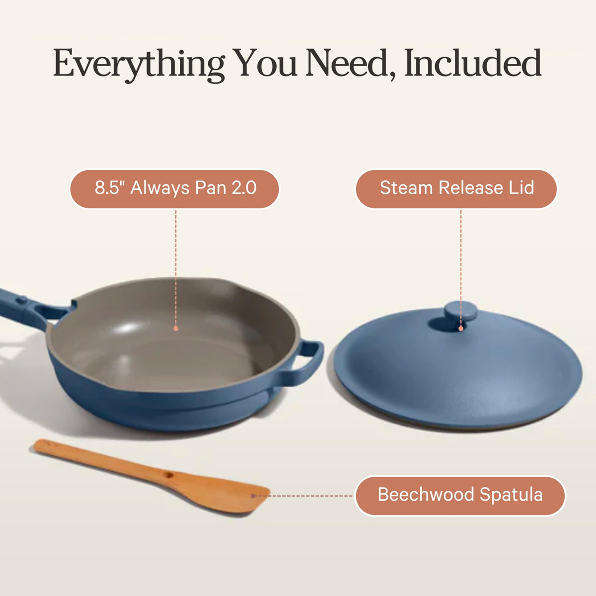 Our Place Mini Always Pan shown in a compact kitchen setup