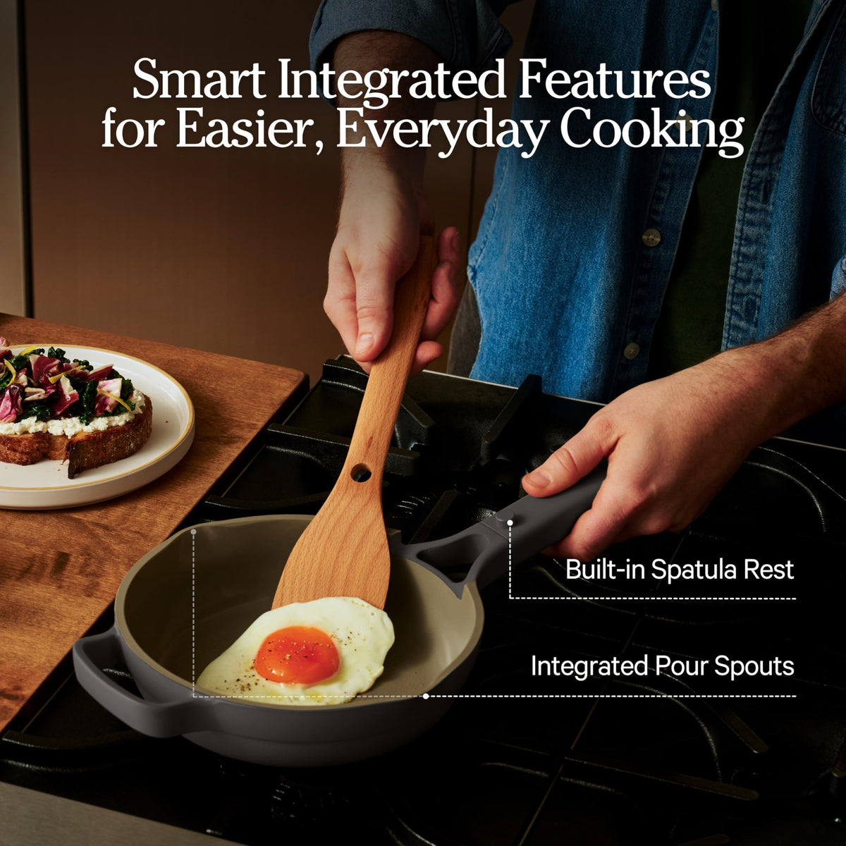 Our Place Mini Always Pan oven-safe up to 450°F for finished dishes.