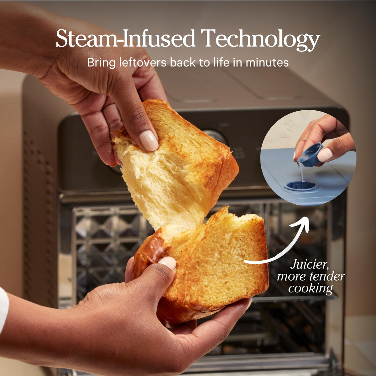 Our Place Wonder Oven fits a compact countertop footprint for small kitchens.