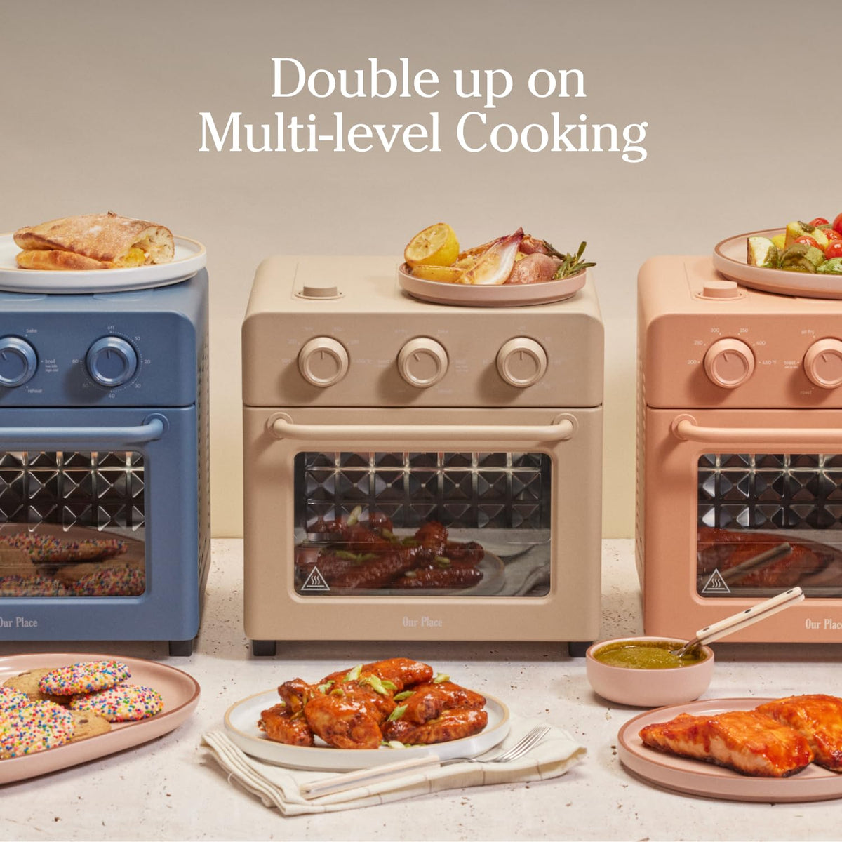 Our Place Wonder Oven kitchen efficiency helps you prepare multi-dish meals faster.