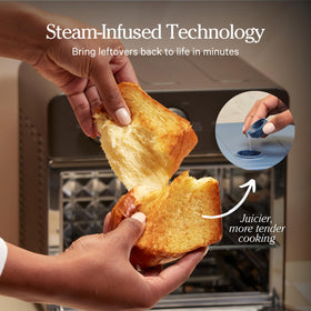 Our Place Wonder Oven steam infusion highlights moisture for refreshed leftovers.