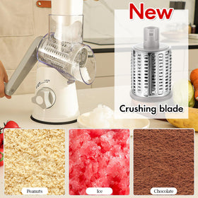 Ourokhome five blades cheese grater offers multiple textures for cheeses and vegetables.