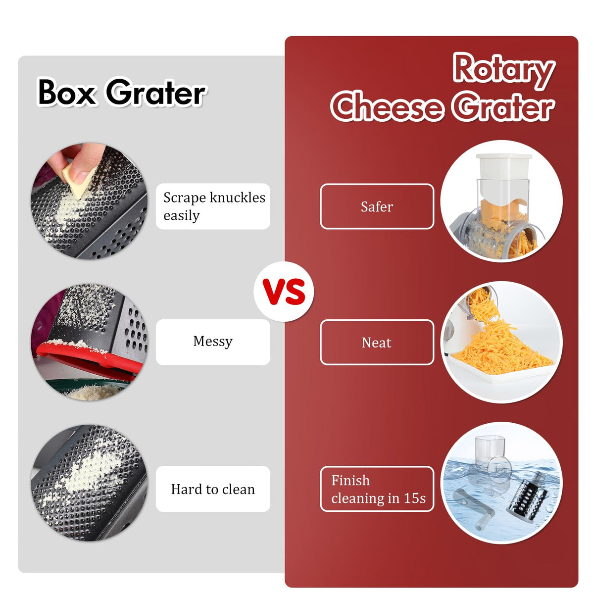 Ourokhome vegetable shredder and slicer for effortless salads and hash browns.