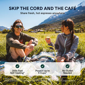 OutIn Nano supports ground coffee or NS capsules for versatility.