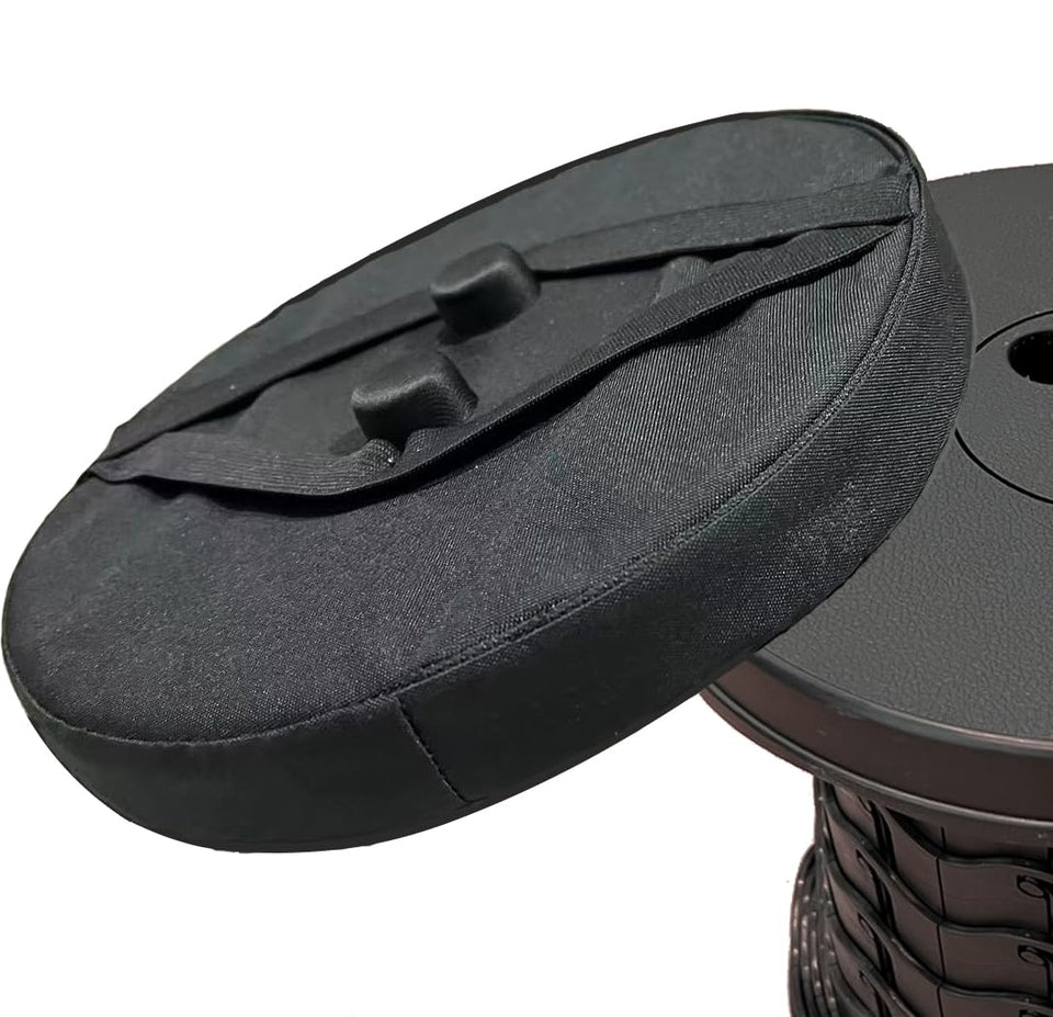 Outward Gear memory foam cushion on round stools offers lasting comfort.
