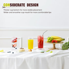 OUWO Collins glasses 16oz versatile for cocktails and mocktails
