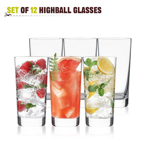 OUWO 13oz highball glass crystal-clear for water or cocktails