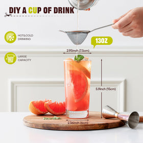 OUWO highball glasses cocktail setup for mixed drinks and mocktails