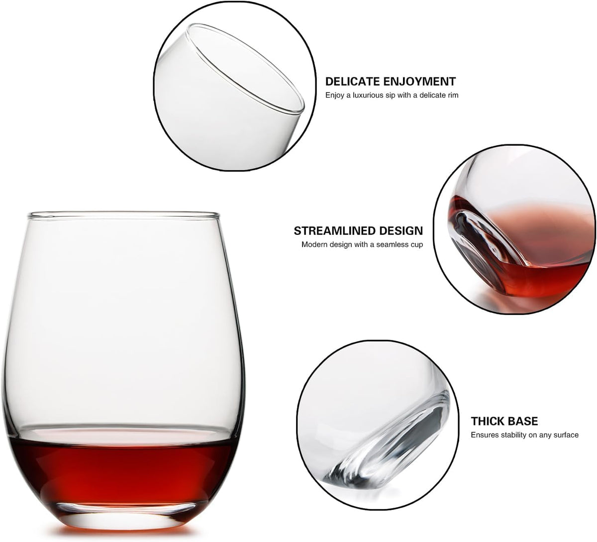 OUWO clear wine glasses suitable for weddings and parties.