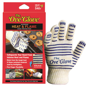 Ove Glove flame-resistant exterior protects hands during grilling and baking