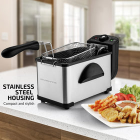 Odor-filtered design in OVENTE fryer for cleaner kitchen air
