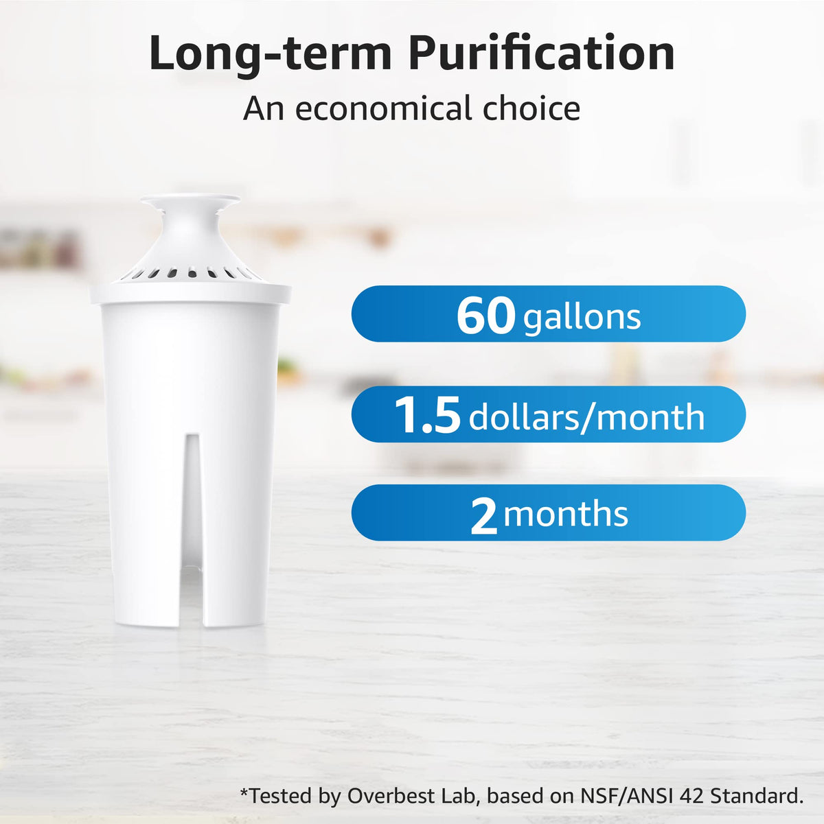 Overbest lead-reduction feature illustration supports safer, tastier water.