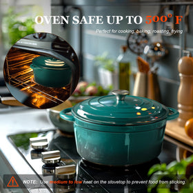 Overmont oven-safe up to 500F for finishing browns and braises