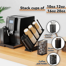 OVICAR metal cup holder offers durable counter organization for busy spaces