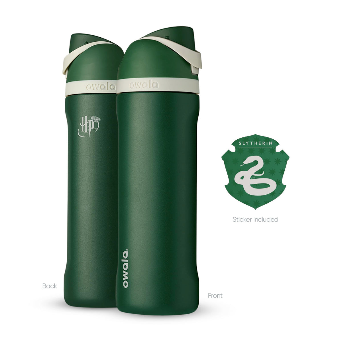 Wide base on Owala FreeSip bottle fits cup holders and stands securely