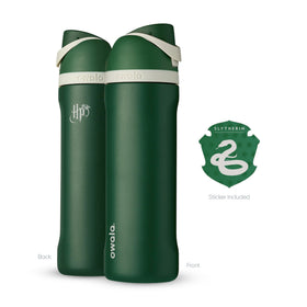 Wide base on Owala FreeSip bottle fits cup holders and stands securely