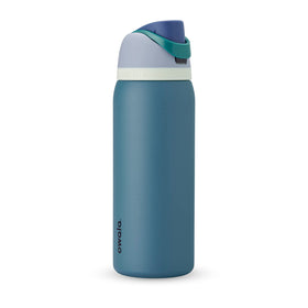 Owala FreeSip 40oz Denim bottle front view for travel hydration