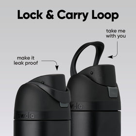 Owala FreeSip bottle straw extended for upright sipping