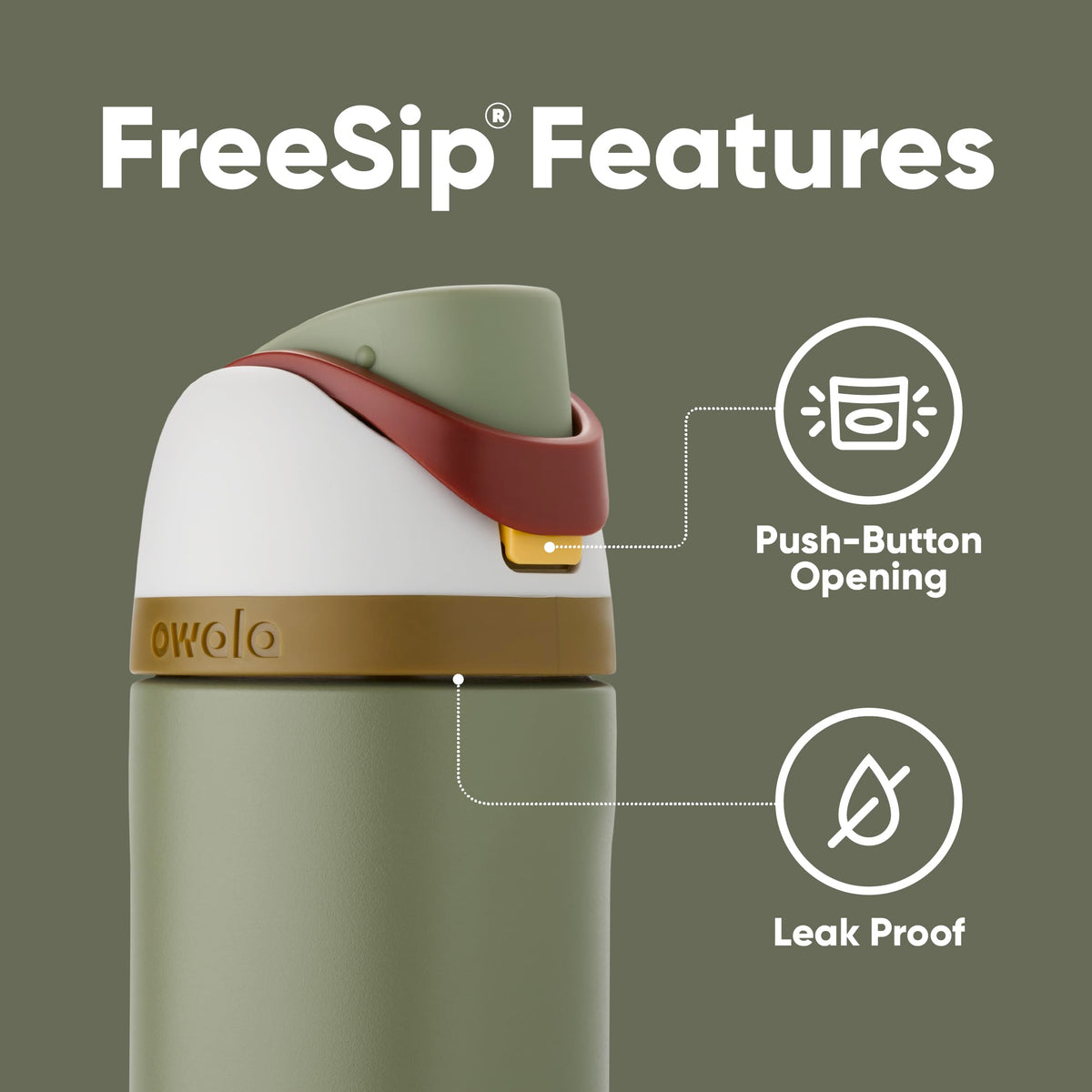 Owala FreeSip insulation keeps drinks cold up to 24 hours